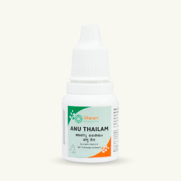 Sitaram Ayurveda, Anu Thailam, 10 ml, Thailam ayurvedique classique
